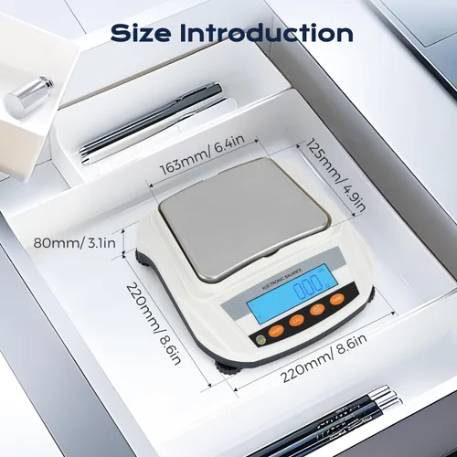Vista 6 de Bonvoisin Balanza electrónica recargable de la balanza 3000gX0.0.04 oz del laboratorio Balanza analítica de la precisión Balanza de laboratorio