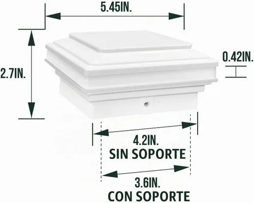 Vista 4 de GKOLED Luz de poste de tapa plana, 9-15V AC/DC 3W IP65 impermeable para exteriores, iluminación de cubierta LED de 2700K para postes de 3.5x3.5 4x4
