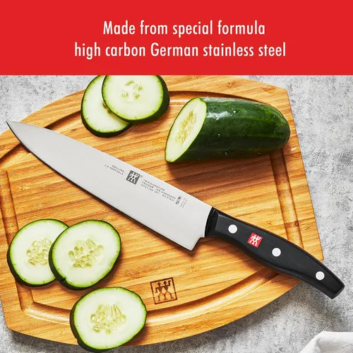 Vista 5 de ZWILLING TWIN Signature Juego de Cuchillos con Bloque Autoafilable de 15 Piezas - Marrón