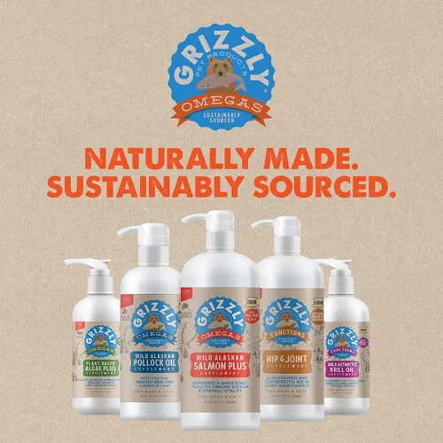 Vista 11 de Grizzly Pet Products Salmon Plus Omega 3-6-9 Suplemento alimenticio para perros y gatos, 32 onzas