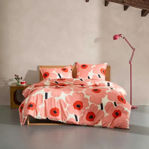 Vista 25 de Marimekko - Juego de funda de edredón tamaño Queen, ropa de cama de algodón con fundas a juego y cierre de botón, decoración del hogar para todas
