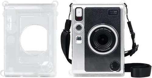 Vista 9 de Mini Evo - Funda transparente para cámara instantánea Fujifilm Instax Mini Evo, protector de impresora fotográfica transparente con correa