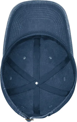 Vista 7 de Sombrero de vaquero de moda para hombre y mujer, ajustable para cuatro estaciones, gorra de béisbol del infierno con ángel, azul marino, Azul marino