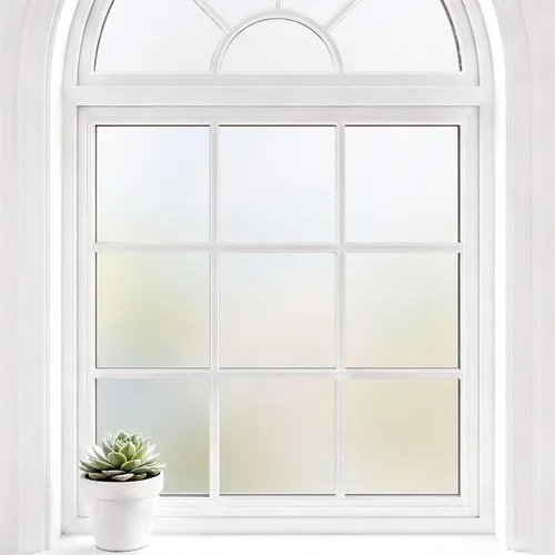 Vista 10 de WPCTEV Película de privacidad para ventana de arco iris, rombo 17.5 3D-cuadrado