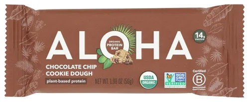 Vista 6 de Aloha Barras de proteína de menta y chocolate orgánico, 0.49 oz de proteína a base de plantas, certificado orgánico USDA, sin gluten y sin OMG, 1.98