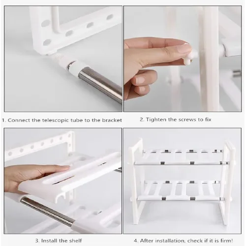 Vista 3 de Estante Organizador Multifuncional Almacenamiento Ajustable