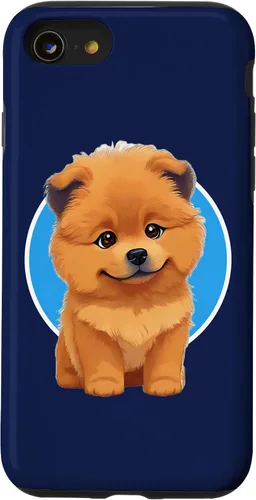 Vista 13 de iPhone 15 Cute Happy Chow Puppy Dog Cartoon Dog to Fall in Love Case