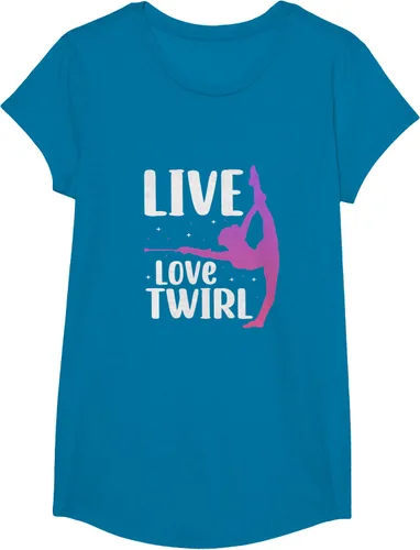 Vista 33 de Camiseta Twirl Baton Twirling Twirler Majorettes, Negro