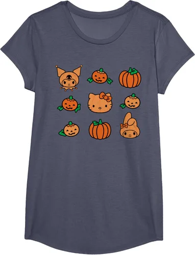 Vista 12 de Camiseta de Halloween Hello Kitty My Melody Kuromi Pumpkins