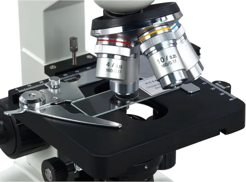 Vista 4 de OMAX Microscopio compuesto del laboratorio de 40X-2500X LED Digitaces Trinocular con la cámara 1.3MP y la etapa mecánica