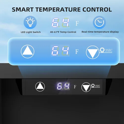 Vista 3 de Antarctic Star Refrigerador de Bebidas de 18L, Enfriador de 24 Latas, Mini Refrigerador con Compresor Silencioso, Luz LED, Refrigerador Pequeño