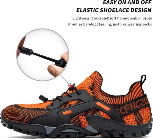 Vista 3 de SOBASO Zapatos de agua para mujeres y hombres, secado rápido, para natación, playa, zapatos acuáticos para deportes acuáticos, buceo, senderismo