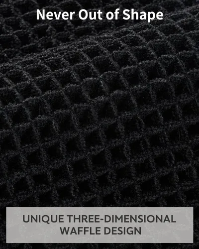 Vista 5 de Alfombra Tapete de Baño con Textura Waffle, Tapetes de Baño Súper Absorbentes Antideslizantes Ultra Suaves Lavables a Máquina, Alfombras de Baño