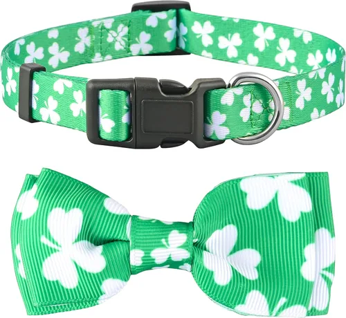 Vista 10 de Collar para perro con bandera estadounidense con pajarita, 4 de julio, para perros grandes, medianos y pequeños