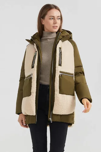 Vista 3 de Orolay - Abrigo de vellón para mujer, chaqueta de plumón de invierno engrosada