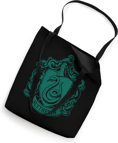 Vista 2 de Harry Potter Bolsa de mano Slytherin Simple House Crest Blanco 16 pulgadas
