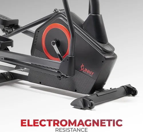 Vista 3 de Sunny Health & Fitness Elliptical Exercise Machine, Silent Elliptical Training with Pulse Sensor, Adjustable Resistance and Long Stride Fully Body