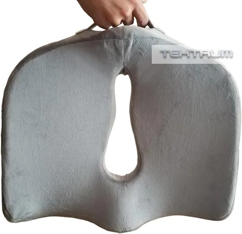Vista 6 de Tektrum Cojín ortopédico de espuma viscoelástica para el dolor de espalda, ciática, coxis, coxis, alineación espinal, hemorroides, próstata, sentado