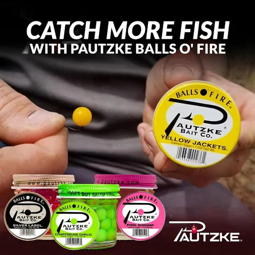 Vista 3 de Pautzke Balls O' Fire - Cebo para huevos de salmón 3-Etiqueta verde