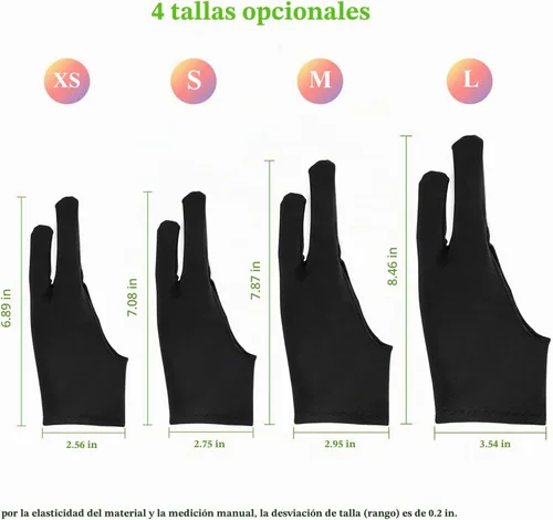 Vista 3 de OTraki 4 Pack Artist Drawing Gloves for Digital Tablet Paper Sketching