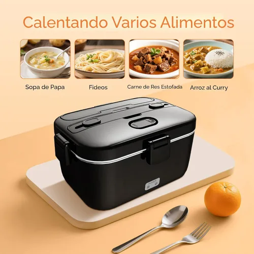 Vista 4 de COZYEXPERT Lonchera Eléctrica Portátil Calentadora de Alimentos 100W 1.8L Calentador de Alimentos Portátil para Adultos 12V/24V/110-230V para Negro