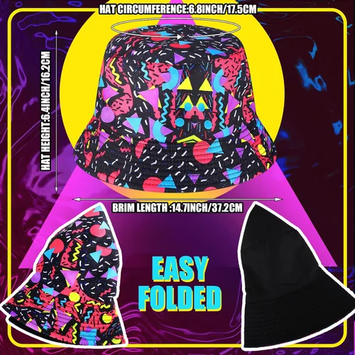 Vista 4 de Geosar 3 Pcs 80s 90s Outfit for Men Hippie Costume Color fresco