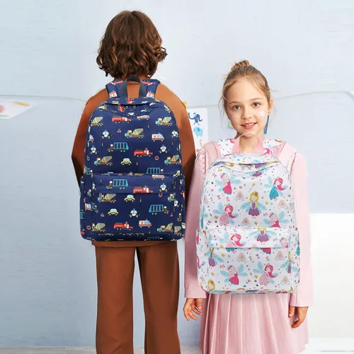 Vista 8 de LOIDOU Mochila para niños y niñas, mochilas preescolares para la escuela, bolsas escolares para jardín de infantes con lonchera