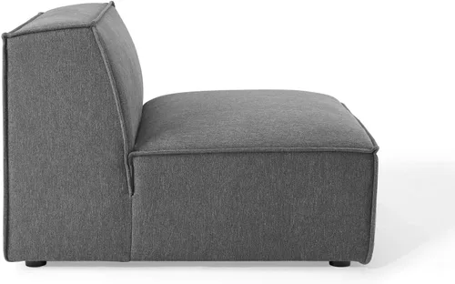 Vista 9 de Modway Restore - Sofá seccional tapizado de 5 piezas en color carbón