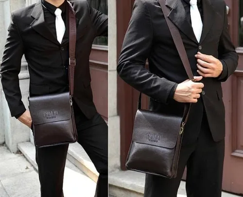 Vista 6 de Nepena Bolso bandolera pequeño para hombres y mujeres, bolso cruzado de hombro para hombre, bolso cruzado lateral para viajes y trabajo