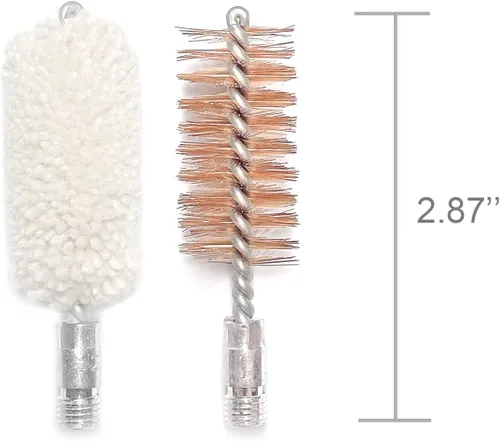 Vista 4 de Eamber Paquete de 6 cepillos de agujero/hisopo, cepillos de escopeta/pistola, cepillos de limpieza para trapeador, 22-.223 Cal 0.219 in/357.380.38