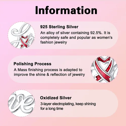 Vista 108 de Abalorios de plata de ley 925 con letras de la A ~ Z, para pulseras, collares, Día de San Valentín, Día de la Madre, joyería regalos para mujeres