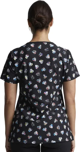 Vista 3 de Dickies EDS DK718 - Camiseta quirúrgica con cuello en V para mujer