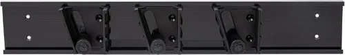 Vista 10 de Restaurantware Soporte para trapeador de 17.7 pulgadas, plástico negro, 3 ranuras personalizables, tornillos incluidos