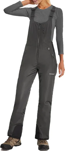 Vista 2 de Baberos de nieve para mujer, impermeables, resistentes al viento, aislados, pantalones de snowboard para invierno