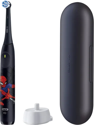 Vista 11 de Oral-B iO Kids Limitada Cepillo de dientes eléctrico recargable, Spiderman con 1 Cabezal de Cuidado Suave - Sensor Automático de Presión