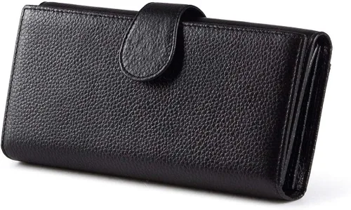 Vista 3 de JEEBURYEE - Cartera de cuero para mujer con bloqueo RFID