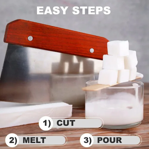Vista 4 de Primal Elements Triple Butter Soap - Base de jabón de glicerina hidratante para derretir y verter para manualidades y hacer jabón, fácil de cortar