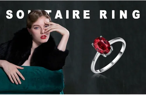Vista 6 de JewelryPalace Anillos de compromiso solitarios de plata de ley 925 chapados en oro de 14 quilates con piedra natal de topacio azul citrino y piedras