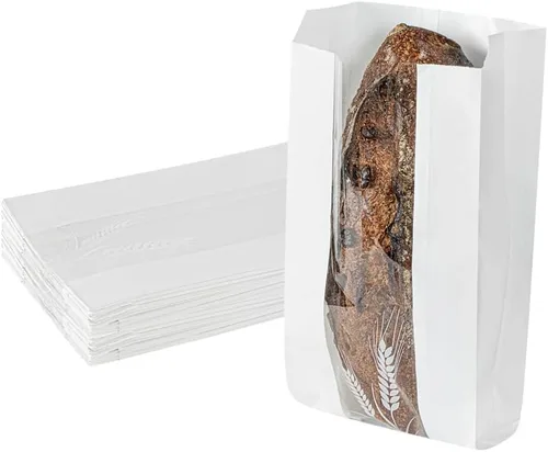 Vista 16 de Restaurantware Bag Tek - Bolsas de papel para pan de 4.5 x 2.5 x 8.5 pulgadas, 100 bolsas de papel de baguette a prueba de grasa, microperforadas