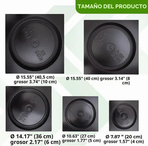 Vista 4 de Juego de moldes para pesas de hormigón para bricolaje, 5 piezas, plástico ABS de 0.079 in de grosor, placas de pesas con mancuernas y mancuernas