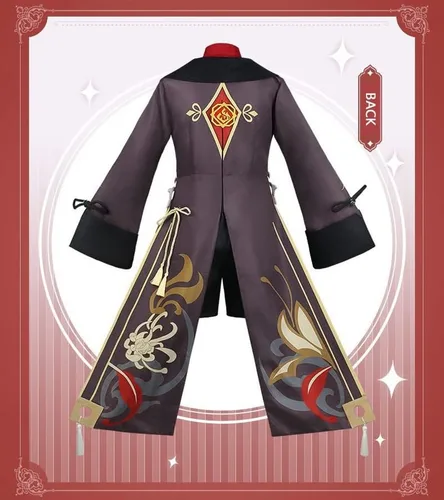 Vista 7 de Genshin Impact Hu Tao - Disfraz de anime para mujer, conjunto completo de fiesta de Halloween (color Hu Tao, talla XS)