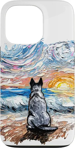 Vista 10 de Blue Heeler Starry Night Artwork Cattle Dog Lover Gift Case for iPhone 17