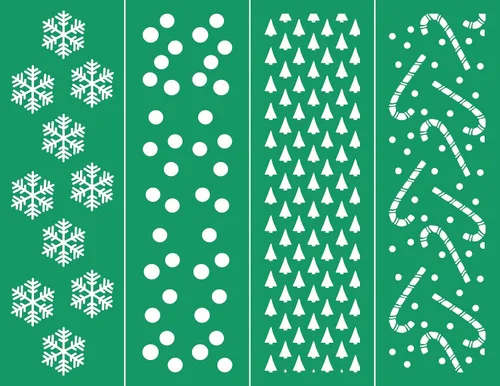 Vista 10 de DGAGA Plantillas de pantalla de seda autoadhesivas de Navidad con pasta de tiza, 17 unidades, plantilla de impresión de pantalla de invierno, pasta