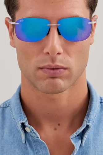 Vista 3 de Maui Jim Polarized Men's and Women's Hikina Rimless Sunglasses