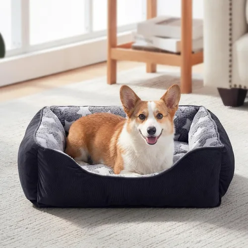 Vista 12 de GASUR Camas para Perros Tamaño Small Plus, Cama Lavable para Perros Pequeños, Sofá Cama Ortopédico para Mascotas, Cuna para Mascotas con Base