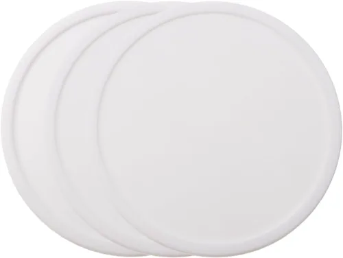 Vista 19 de ONLYKXY 3 posavasos de silicona de 3.93 pulgadas, posavasos redondos para bebidas, café, té (negro)