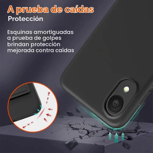 Vista 6 de Funda de teléfono compatible con Alcatel 1 2021 (5.0 pulgadas) con protector de pantalla de cristal, [3 formas de soporte] Funda protectora