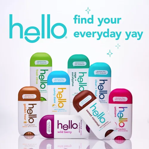 Vista 9 de hello Desodorante limpio y fresco sin aluminio para mujeres y hombres con carbón, frescura de 24 horas, desodorante libre de bicarbonato de sodio