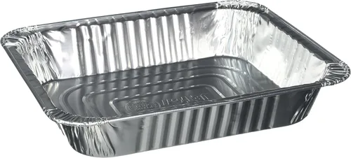 Vista 4 de Jetfoil bandejas de lámina de aluminio, profundidad de tamaño medio, 9 x 13, Paquete de 30, Plateado