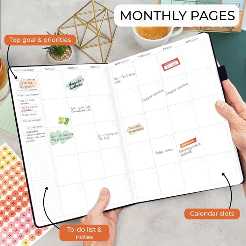Vista 4 de Clever Fox Libro de Citas – Planificador de Horarios por Horas con Incrementos de 15 Minutos – Planificador de Bloques de Tiempo para Trabajo Diario